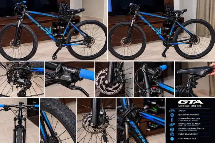 Bicicleta MTB GTA Aro 29 - Shimano Altus 24v + Freio a Disco