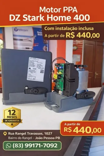 Motor para portão PPA DZ Stark Home 400 KL F02281203, Com Instalação Inclusa