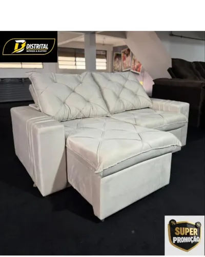 Sofá Malta Retrátil e Reclinável 1,80m D-33 Oferta