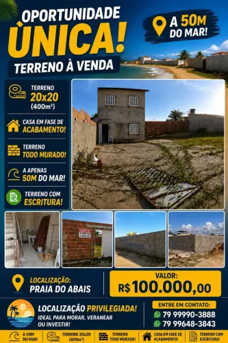 OPORTUNIDADE TOP NA PRAIA DO ABAÍS, 2 TERRENOS A BEIRA MAR!