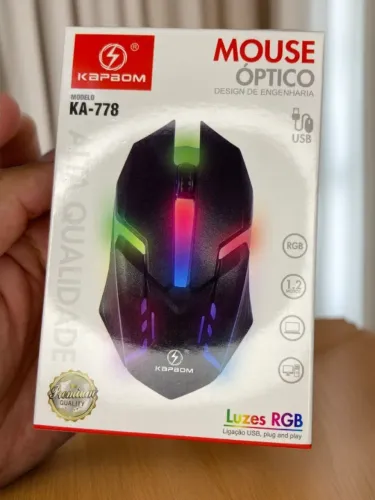 Mouse Óptico Gamer com Fio Led RGB KA-778 Kapbom an6