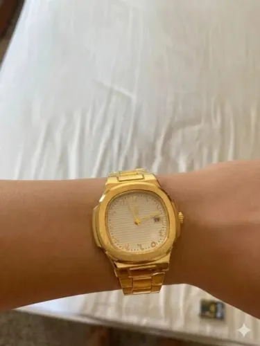 Relógio Masculino Dourado Árabe Pouco usado
