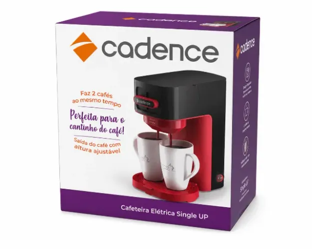 nova cafeteira + 2 xicaras single up cadence 110v nova