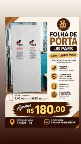 Porta madeira Pinus Primer- Branco