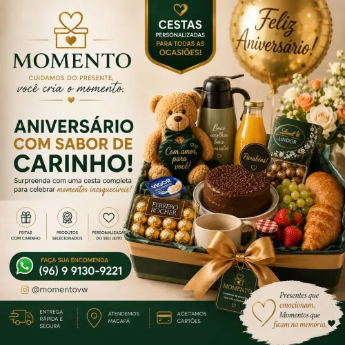 CESTAS PERSONALIZADAS DE CAFE DA MANHÃ