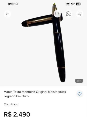MARCADOR DE TEXTO E ESTOJO MONTBLANC