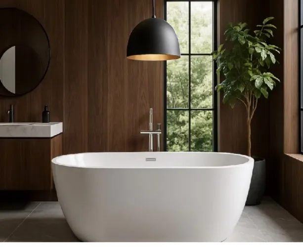 Banheira de Imersão Freestanding 1,50m em Acrílico Branco Premium