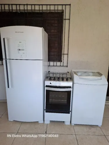 Geladeira Brastemp Frost Free+Fogão Brastemp 4 bocas+Máquina de lavar 8kg em Guarulhos-sp