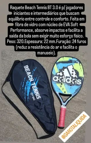 Raquete Beach Tennis Adidas BT 3.0 com capa