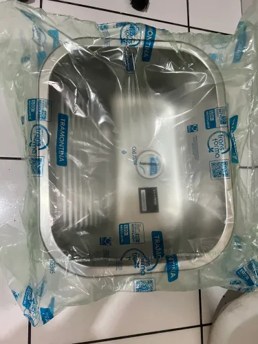 TANQUE DE ENCAIXE TRAMONTINA INOX 50x40x23 ? NOVO E LACRADO