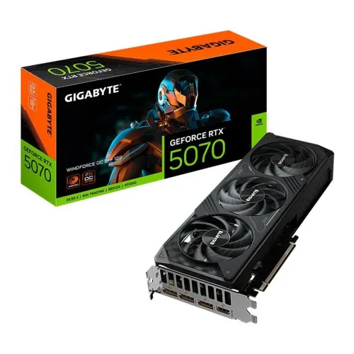 Placa de Vídeo Gigabyte NVIDIA GeForce RTX 5070 Windforce OC SFF, 12GB, GDDR7