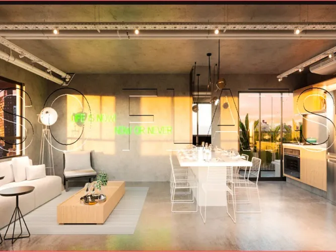 Residencial Jaú 1894, Studio disponível para venda com 34m² e 1 dormitório