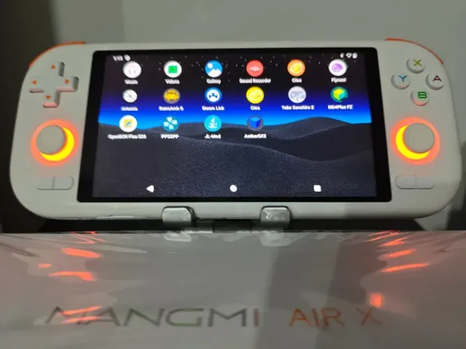 Videogame Portátil Mangmi Air X Snapdragon Android 14 Tela IPS 5.5 Full HD Console Retro