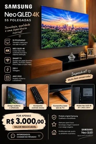 ? OPORTUNIDADE! TV SAMSUNG NEO QLED 4K 55?
