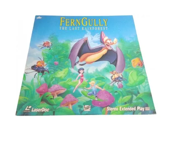 LaserDisc (LD) do clássico da animação "FernGully: The Last Rainforest" (1992 / Fox Video)