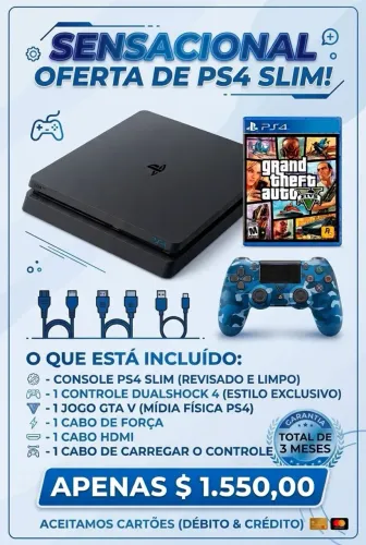 Ps4 slim com garantia 