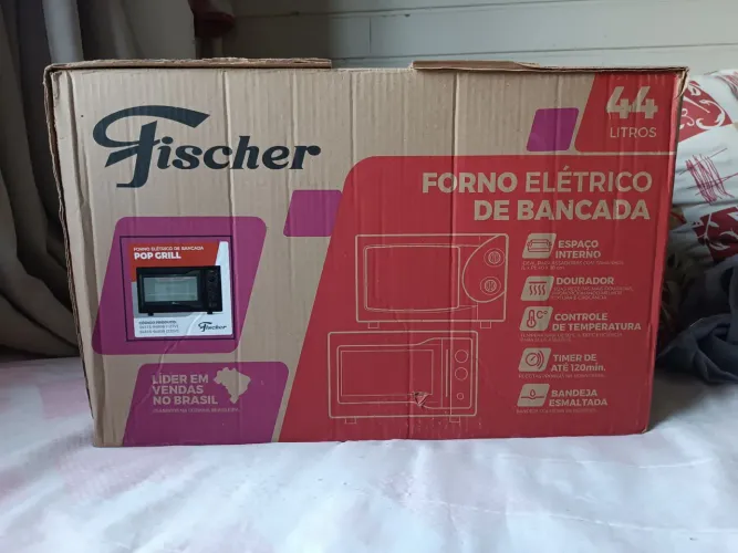 Forno Elétrico 44L Preto, novo na caixa c/NF. Estou vendendo porque não coube no espaço.