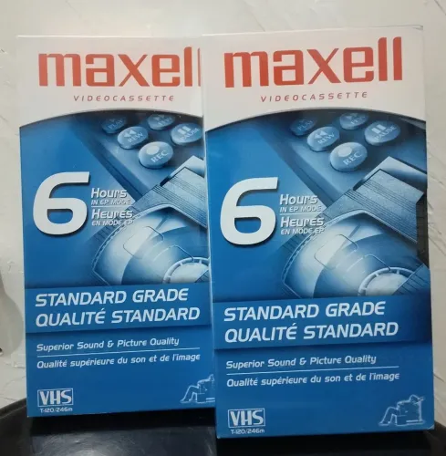 Fitas VHS Maxell, novas.