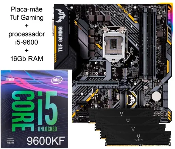 Kit i5-9600KF + Tuf Gaming + 16Gb RAM