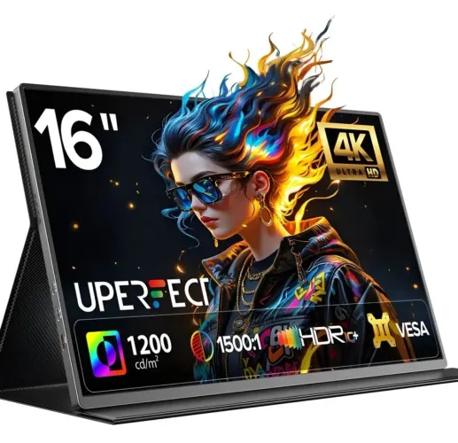 Monitor Portátil Gamer Uperfect UT06 16" 4K IPS com FreeSync e USB-C