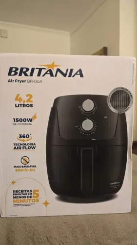 R$199,00! NOVA! NUNCA USADA! Air Fryer Britânia 4,2L. Silverstone. 127v. 1500W. Na Caixa!