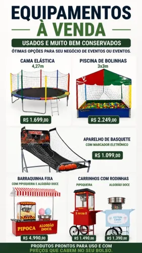     Brinquedos e Equipamentos para Festas - Seminovos
