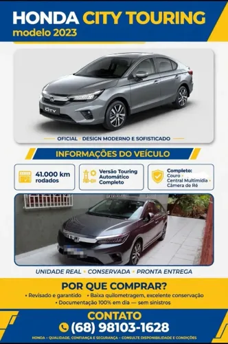 Honda City Sedan Touring 1.5 Flex 16V 4P Aut. 2023