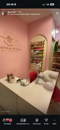 Passo ponto de loja de nail designer