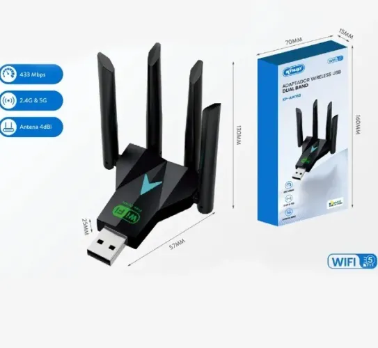 Adaptador wifi USB KNUP KP-AW163 Dual Band