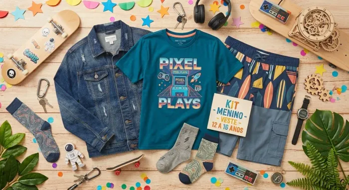 Kit 17 blusas menino veste 12 a 16 anos