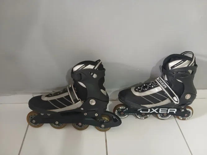 patins oxer inline magma cor preto/cinza claro