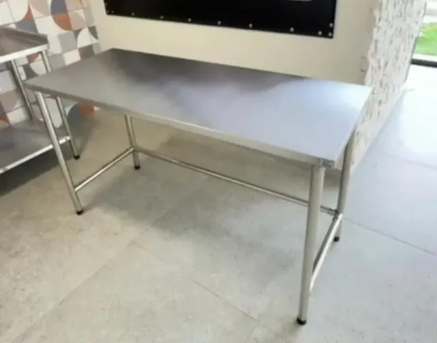 Bancada mesa Inox 100x60 Industrial - Aço Inox Restaurante ou clínica 