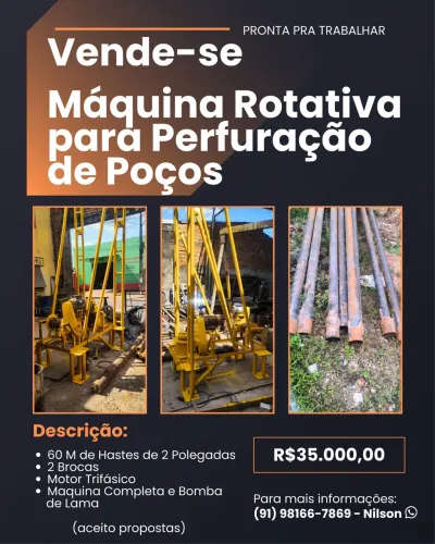 Máquina de perfurar poço ( só pegar e trabalhar)