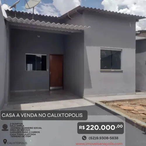 Imóvel para venda com 175 metros quadrados com 2 quartos em Parque Calixtópolis - Anápolis