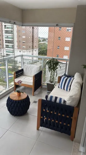 Sofá, Poltrona e mesa de centro para área externa