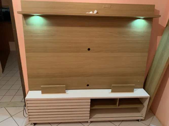 Painel para TV mais rack- usado, em bom estado
