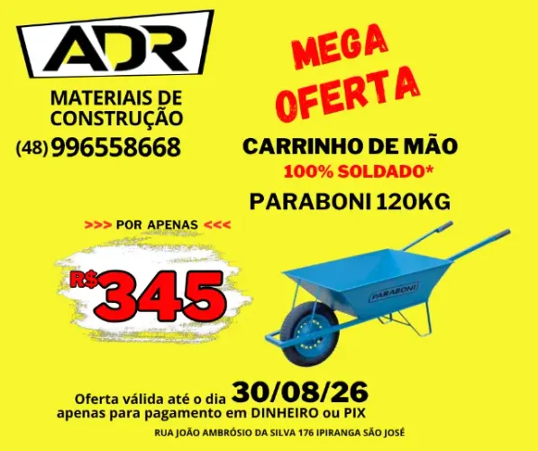Carrinho De Mâo Soldado Paraboni 60 litros 