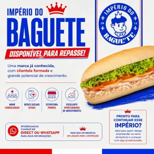 Repasse de Hamburgueria / Bagueteria Completa ? Marca Consolidada
