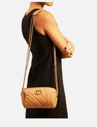 Bolsa couro legítimo marrom arezzo 