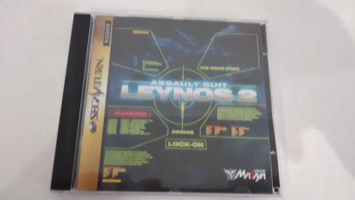 Jogo Assalt Suit Leynos 2 para sega saturn, prensado em mídia prata.