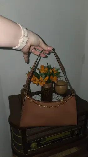 Bolsa Hobo Chain Marrom