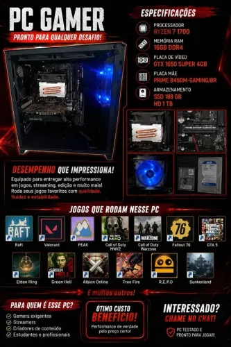 vendo pc gamer ryzen 7