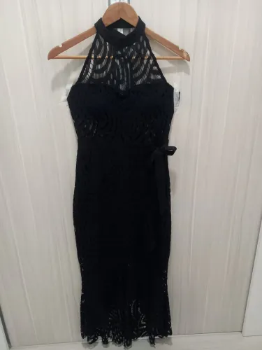 VESTIDO FESTA PRETO TAM P usado 1 x