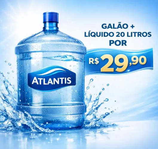 ÁGUA GALÃO + LÍQUIDO 20 LITROS 