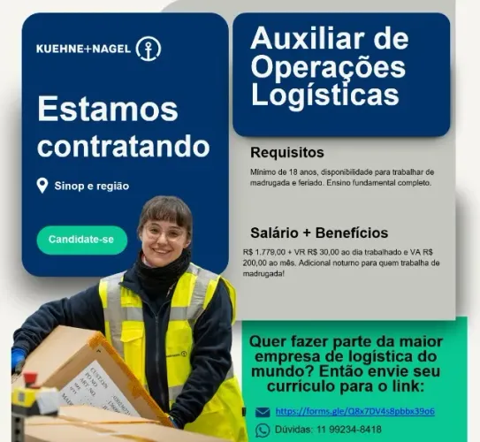 VAGA - Aux de Logística SINOP/MT