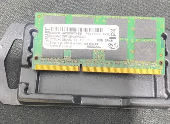 Memória Notebook 8GB DDR3L 1600MHz PC3L-12800S SO-DIMM 204 Pinos 1.35V