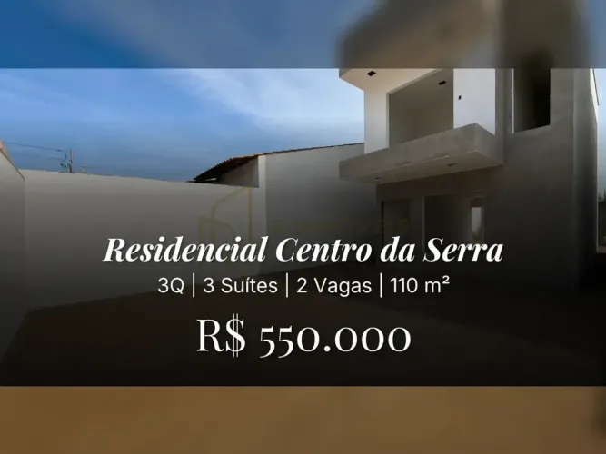 Oportunidade: Casa Moderna em Condomínio no Residencial Centro da Serra