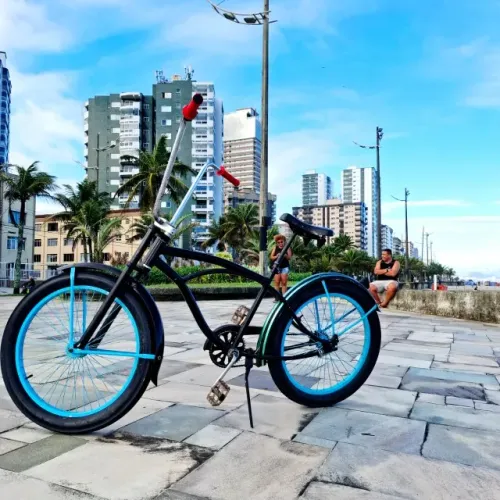 Bicicleta estilo cruiser chopper fatbike Aro 24