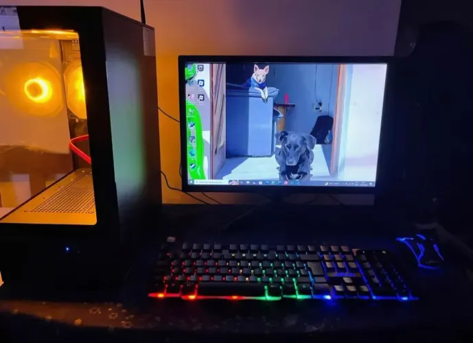 Pc Gamer Montado com teclado e mouse