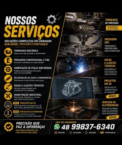 Serviço de usinagem em geral 